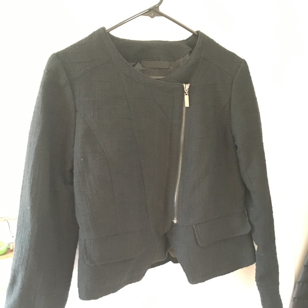 Black Cotton Blazer Edgy Chic Style